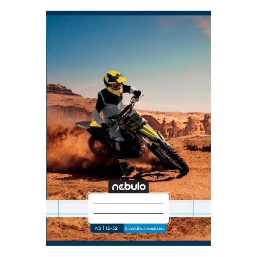 Füzet vonalas Nebulo A/5 32 lapos 12-32 3. osztályos Vagány minták