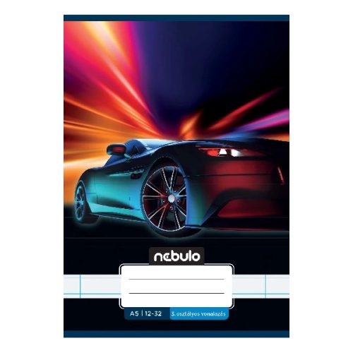Füzet vonalas Nebulo A/5 32 lapos 12-32 3. osztályos Vagány minták