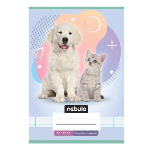 Füzet vonalas Nebulo A/5 32 lapos 12-32 3. osztályos Állatok