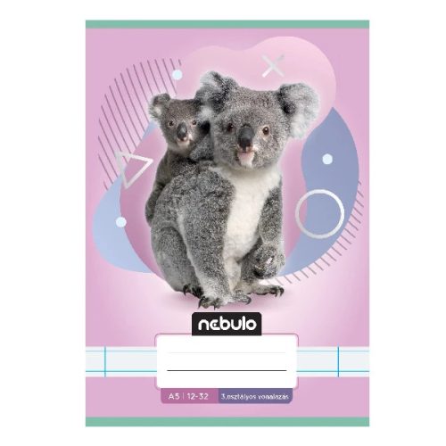 Füzet vonalas Nebulo A/5 32 lapos 12-32 3. osztályos Állatok