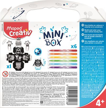 Pénzpersely készítő kreatív készségfejlesztő készlet, színezhető, MAPED CREATIV, Mini Box