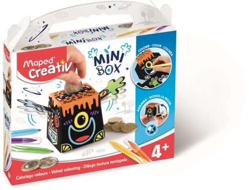 Pénzpersely készítő kreatív készségfejlesztő készlet, színezhető, MAPED CREATIV, Mini Box