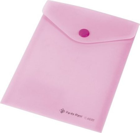 Irattartó tasak, A6, PP, patentos, Panta Plast, pasztell rózsaszín