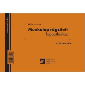   Munkalap rögzített fogpótláshoz 50x2 lapos tömb A/5 fekvő A.3510-159/V