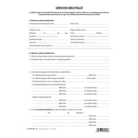   Orvosi beutaló az NRSZH szakértői bizottságához A/4 négyoldalas A.3510-90