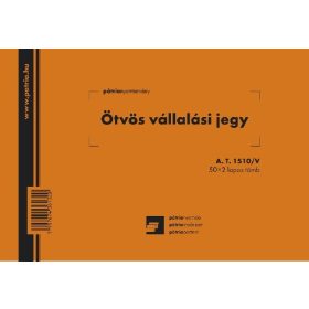   Ötvös vállalási jegy 50x2 lapos tömb 203x140 mm A.T.1510/V