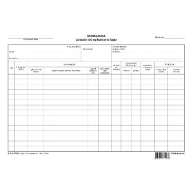   Munkaruha juttatási idő nyilvántartó lap A/4 fekvő B.12-179/UJ