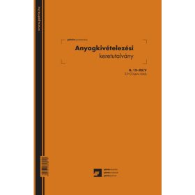   Anyagkivételezési keretutalvány 25x3 lapos tömb A/4 álló B.12-23/V