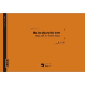   Elszámolásra kiadott összegek nyilvántartása 100 lapos könyv A/4 fekvő B.13-135