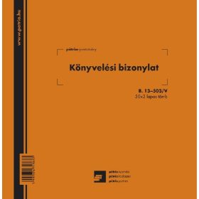   Könyvelési bizonylat 50x2 lapos tömb 203x198 mm B.13-503/V PÁTRIA