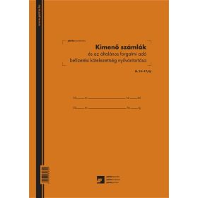   Kimenő számlák és az általános forgalmi adó befizetési kötelezettség nyilvántartó 50 lapos füzet 3 Áfás 240x340 mm B.15-17/UJ
