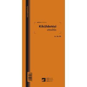   Kiküldetési utasítás (belföldi) 50 lapos tömb 140x285 mm B.18-70