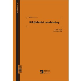   Kiküldetési rendelvény a hivatali, üzleti utazás költségtérítéshez 25x2 lapos tömb A/4 álló B.18-73/UJ