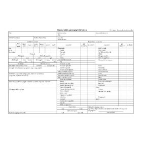   Munkavállaló egészségügyi törzslapja szabadlap 290x195 mm B.3161-4/UJ