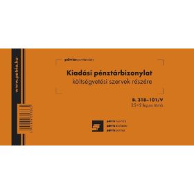   Kiadási pénztárbizonylat költségvetési 25x2 lapos tömb 203x102 mm B.318-101/V