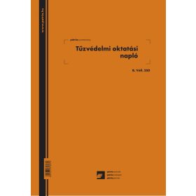   Tűzvédelmi oktatási napló 24 lapos füzet A/4 álló B.VALL.350