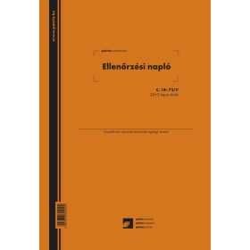 Ellenőrzési napló 25x3 lapos tömb A/4 álló C.18-72/V