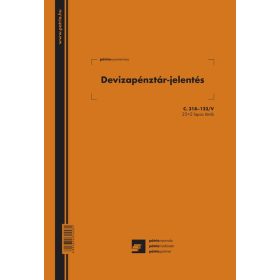   Deviza pénztárjelentés 25x2 lapos tömb A/4 álló C.318-123/V
