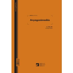 Anyagszámadás 50 lapos füzet A/4 álló C.318-44