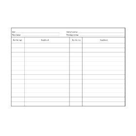   Fogszabályozási törzslap betét szabadlap A/5 fekvő C.3304-33