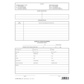   Gyermekegészségügyi törzslap szabadlap A/4 álló C.3341-24/A