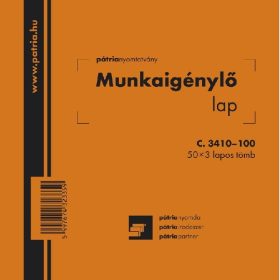 Munkaigénylő lap 50x3 lapos tömb 140x140 mm C.3410-100