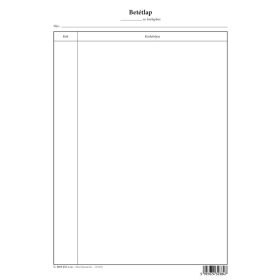 Betétlap kórlaphoz A/4 álló C.3410-231