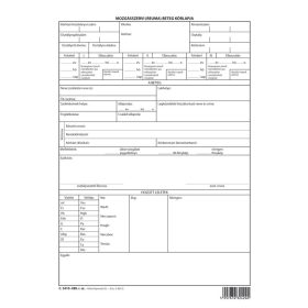 Mozgásszervi kórlap szabadlap A/4 négyoldalas C.3410-288