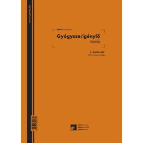Gyógyszerigénylés 50x3 lapos tömb A/4 álló C.3410-347