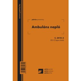 Ambuláns napló 50x2 lapos tömb A/5 álló C.3410-5