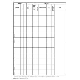 Iktatókönyv 5 alszámos 150 lapos A/4 álló C.5230-175