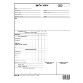 Előadói ív szabadlap A/4 négyoldalas C.5230-182