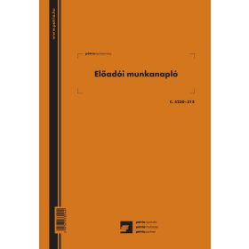 Előadói munkanapló 20 lapos füzet A/4 álló C.5230-315