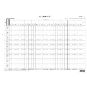 Jelenléti ív 10 fő nyilvántartására 420x295 mm C.60-3
