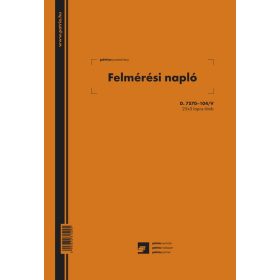 Felmérési napló 25x5 lapos tömb A/4 álló D.7570-104/V