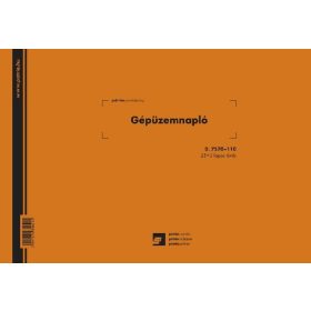Gépüzemnapló 25x3 lapos tömb A/4 fekvő D.7570-110