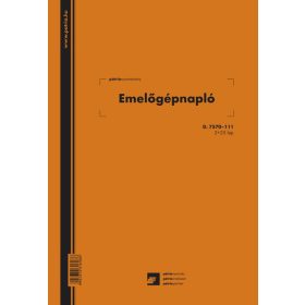 Emelőgépnapló 2+25 lapos A/4 álló D.7570-111