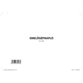 Emelőgépnapló 24 lapos A/5 fekvő D.E.938 PÁTRIA