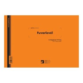   Fuvarlevél 50x3 lapos tömb A/4 fekvő D.GEPJ.17/V/U PÁTRIA