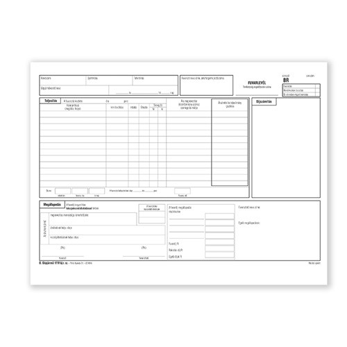 Fuvarlevél 50x3 lapos tömb A/4 fekvő D.GEPJ.17/V/U PÁTRIA