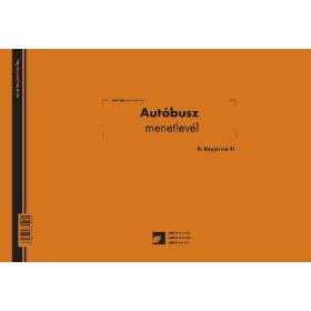   Autóbusz menetlevél 100 lapos tömb A/4 fekvő D.GEPJ.41 (PÁTRIA)
