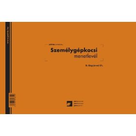   Személygépkocsi menetlevél 100 lapos tömb A/4 fekvő D.GEPJ.31 (PÁTRIA)