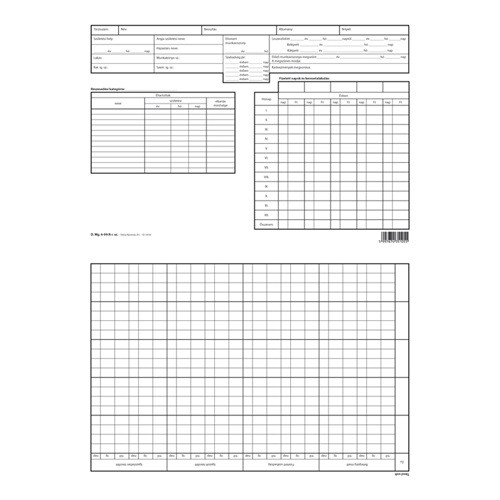 Törzsboríték tasak A/4 fekvő D.MG.6-09/A