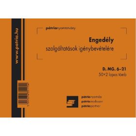 Engedély szolgáltatások igénybevételére D.MG.6-21