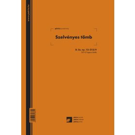   Szelvényes tömb ( 36 szelvényes ) 50x2 lapos tömb A/4 álló D.SZNY.13-215/V