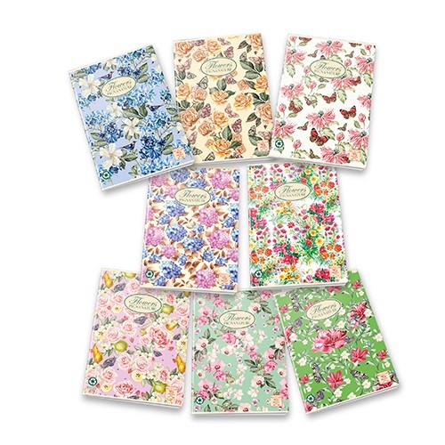 Füzet Pigna A/4 Nature Flowers tűzött 42 lapos sima