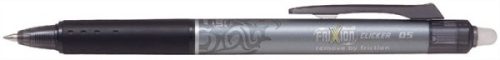 Rollertoll, 0,25 mm, törölhető, Pilot Frixion Clicker fekete (BLRT-FR5-B)
