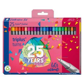   Tűfilc készlet, 0,3 mm, STAEDTLER Triplus fineliner 334, 25 különböző szín