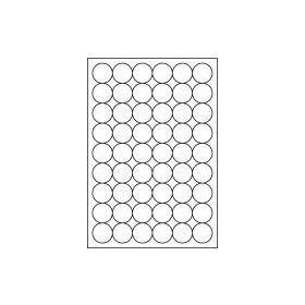   Etikett címke univerzális kör 30 mm-es átmérő kerek 54 db/ív, 5400 db/csomag