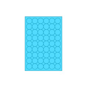   Etikett címke színes kör 30 mm-es átmérő kerek kék 54 db/ív, 25 ív/csomag 